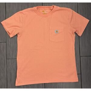 Carhartt Women’s Peach Short Sleeve Pocket T-shirt Size Small Original Fit